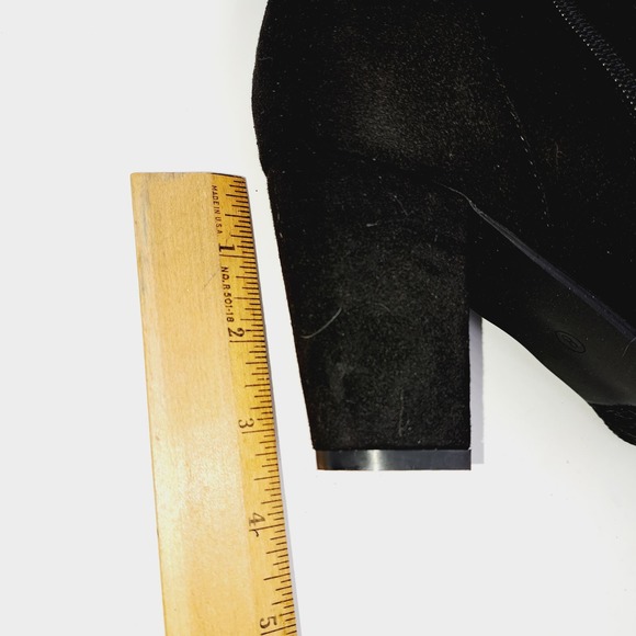 Dream Pairs Black above knee faux suede Lace Tie Back Zip Boots 8 - Picture 12 of 16